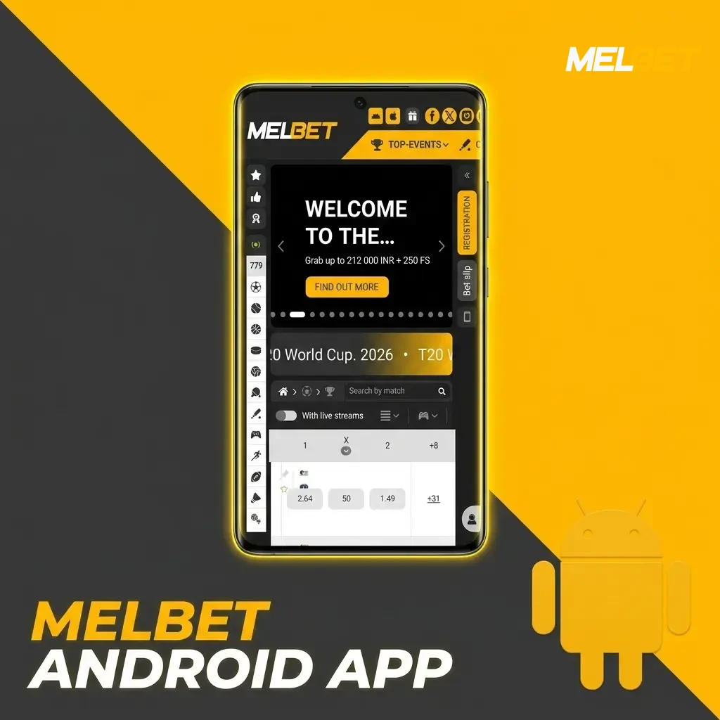 Melbet Android APK download and installation guide on mobile device showing setup steps for betting app