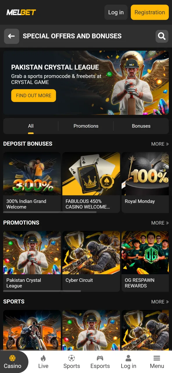 Win more with bonuses at Melbet app.